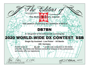 CQ WW DX Contest SSB 2020