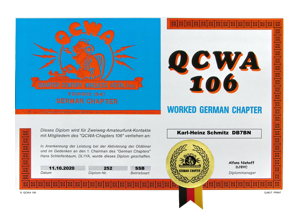 QCWA 106 Worked German Chapter
